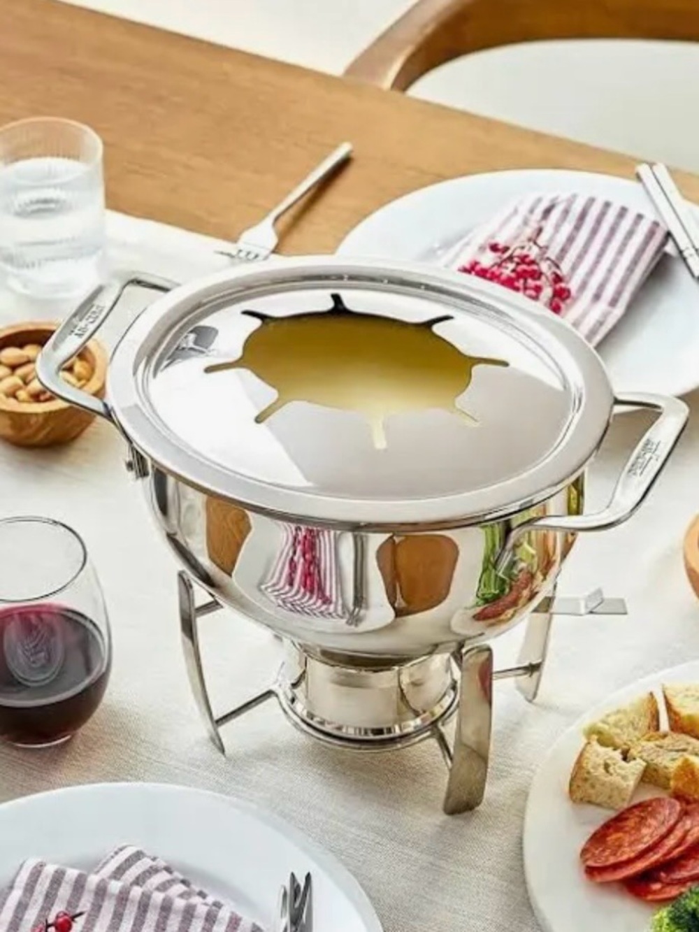 All-Clad Fondue Pot Stainless Steel Cast Aluminum Insert 3 1/2 Qt. NWOB